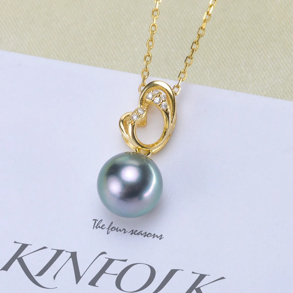 

1PCS Pearl Tray End Cap S925 Sterling Silver Bead Caps Clasps Clip Fitting Round Beads Pendants DIY Necklace Findings