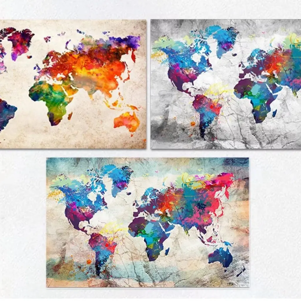 

Latest taped diamond embroidery cross stitch art home decor gift custom 5D handmade DIY square diamond painting landscape map