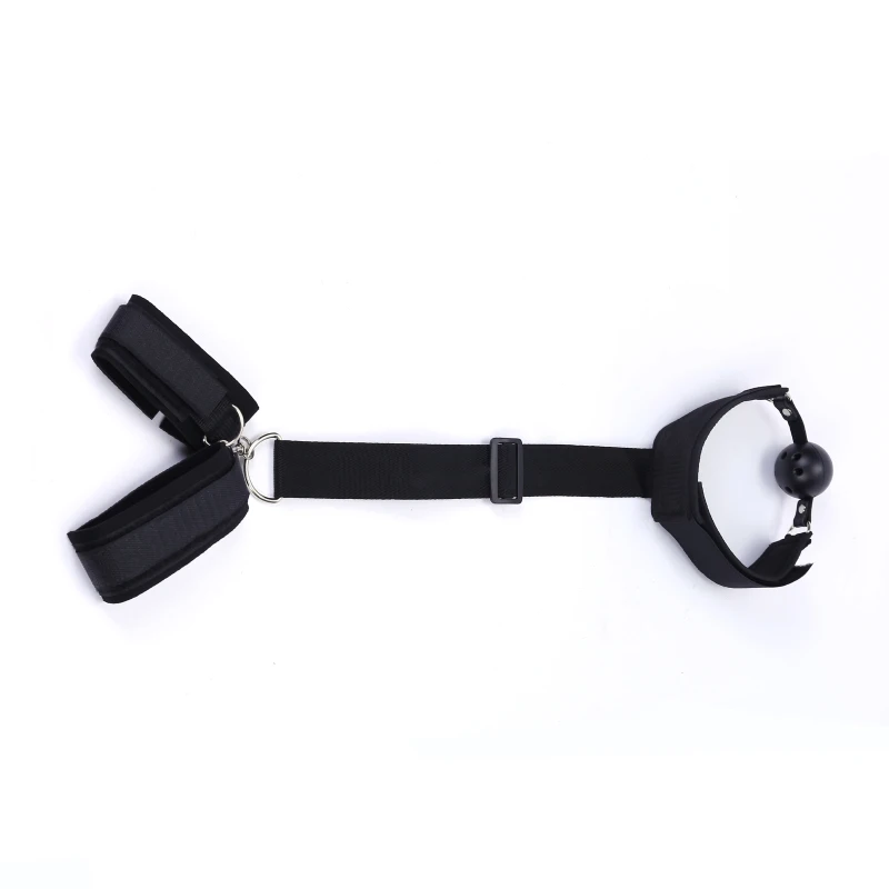 Игры для взрослых БДСМ наручники с защитой от спины разъем рта силикагель бондаж