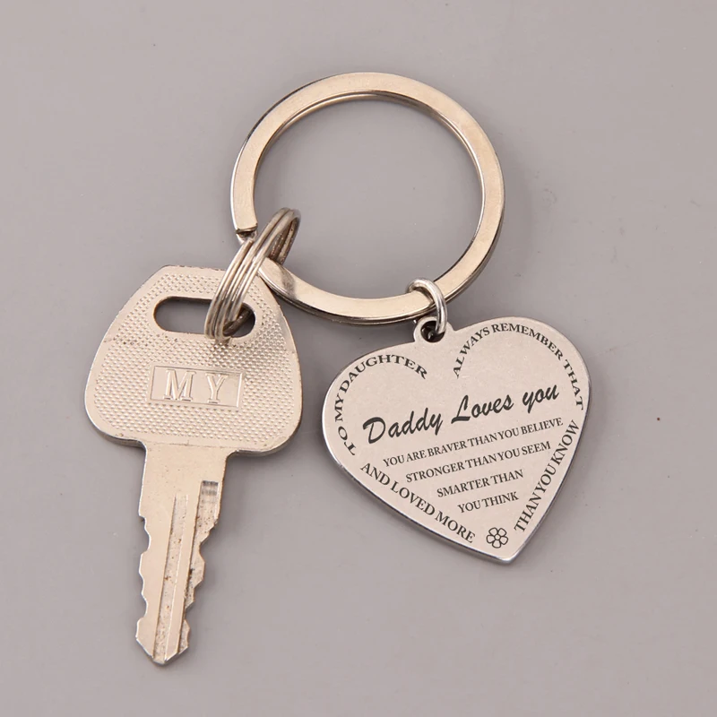 Брелок с надписью Моя дочь Ювелирное Украшение подвеской в виде сердца