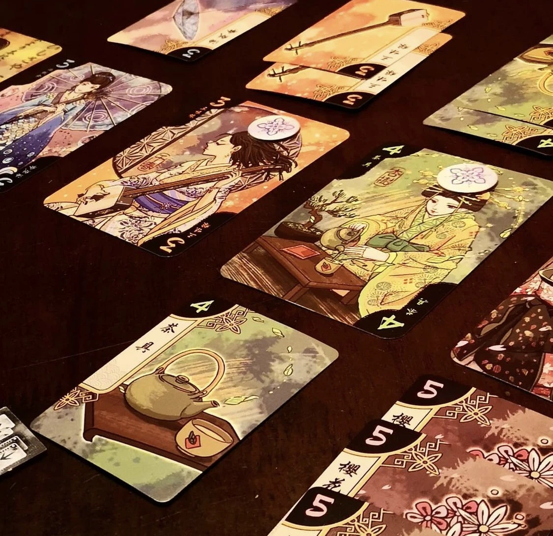 Новинка 2021 настольная игра Hanamikoji карточные игры для сотрудничества легко играть