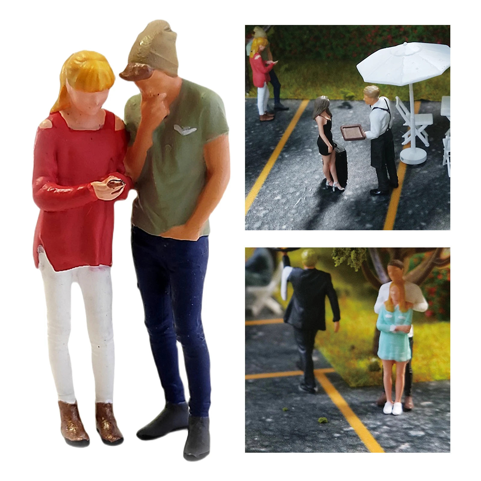 

1:64 Model Characters Tiny Couple People Table Children Toy Group Accs