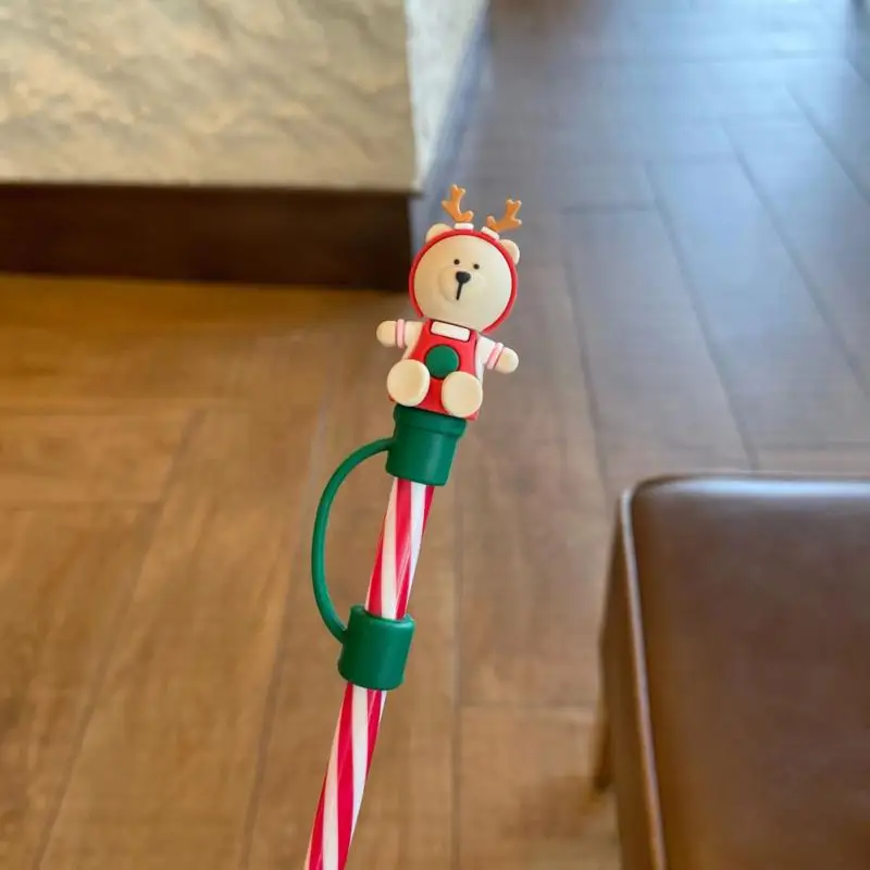 Креативная силиконовая соломенная заглушка многоразовая Пылезащитная