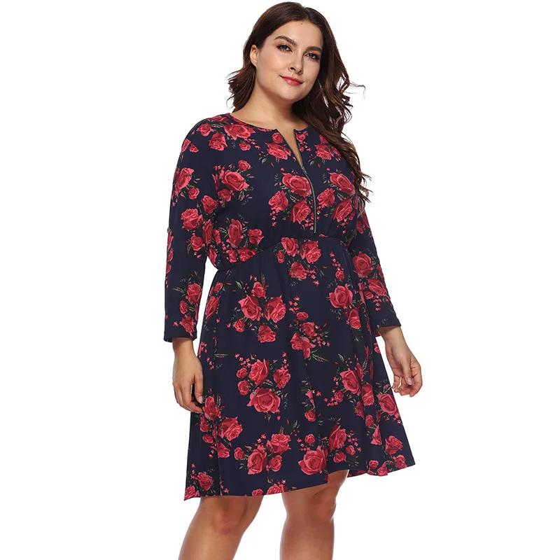 XXXL размера плюс рождественское платье для женщин большой размер винтажное