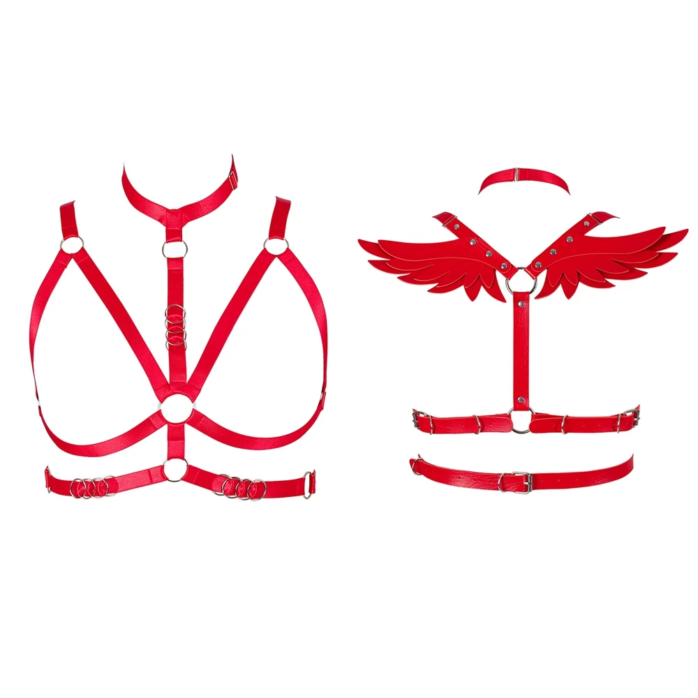 Портупея с крыльями ангела бюстгальтер на бретельках сексуальные костюмы в