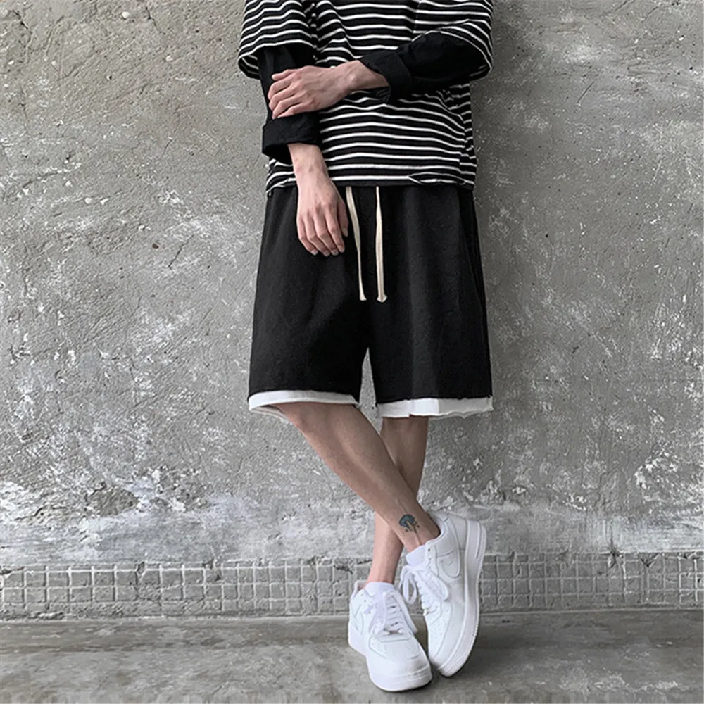 

Summer Shorts Men Casual Sports Short Pants Plus Size Male Cotton Shorts Beachwear Breathable Elastic Waist Straight Boardshorts