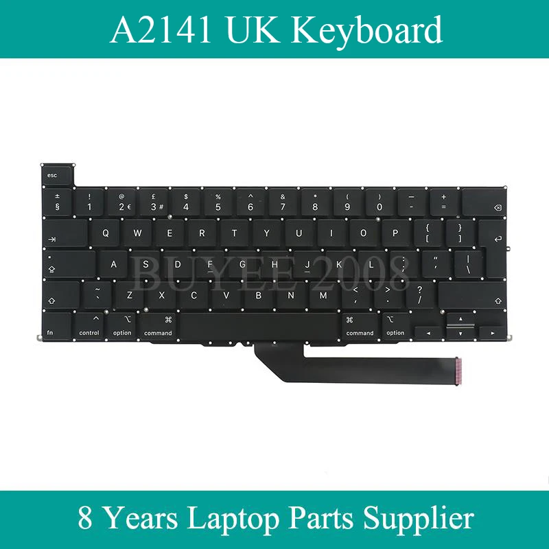 

Original New A2141 UK Keyboard Late 2019 Year For Macbook Pro 16" English UK Layout A2142 Keyboard Replacement