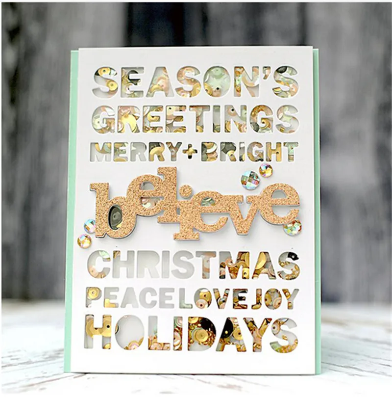 Слова поверить металлический Трафаретный вырубной штамп Трафареты набор сделай