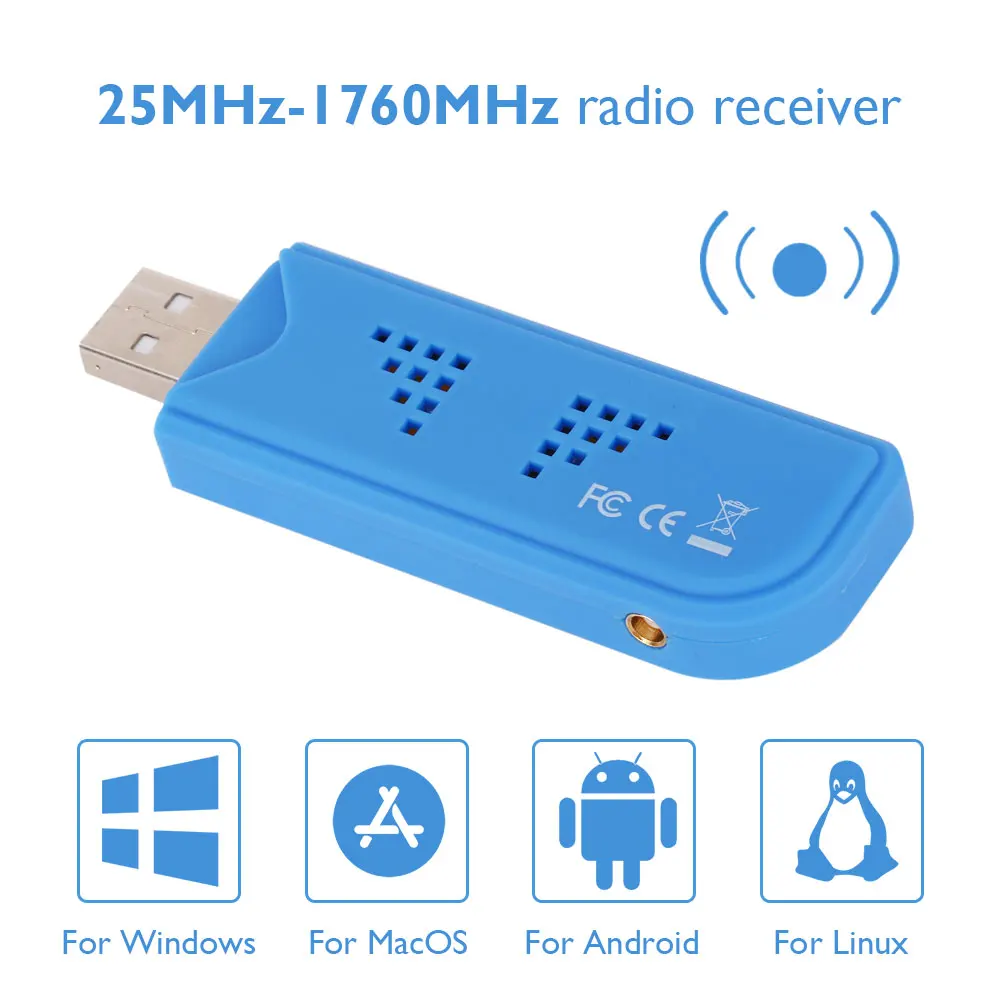 Цифровой мини-приемник USB 2.0 TV DAB FM RTL2832U R828D SDR RTL-SDR A300U Портативный 25 МГц-1760 МГц |