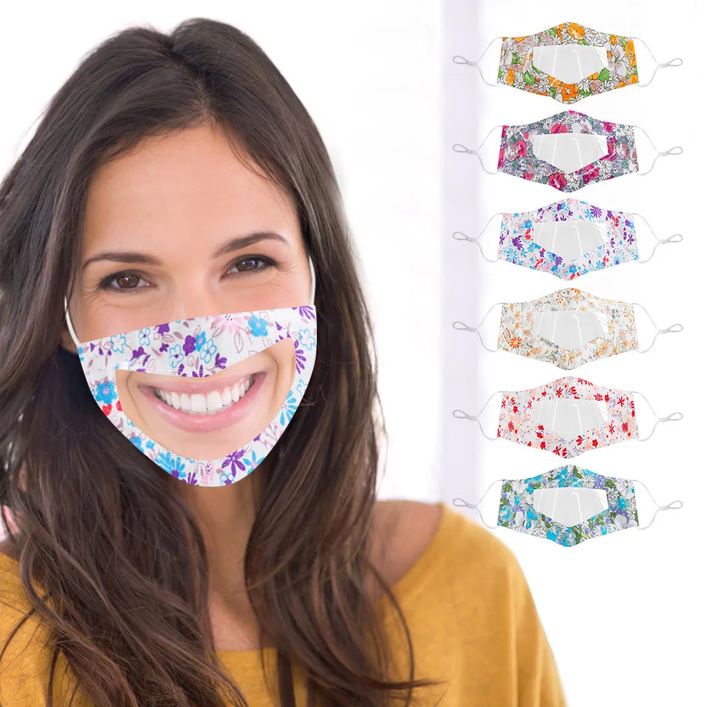 Маска для лица улыбка коммуникатор маска с прозрачной виниловой моющейся