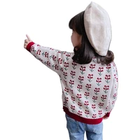 Vidmid Baby Coat Baby Girls Sweater Cardigan Autumn Winter Baby Girls Sweater Jacket   Coat Cotton Cherry Cardigan Sweaters P320
