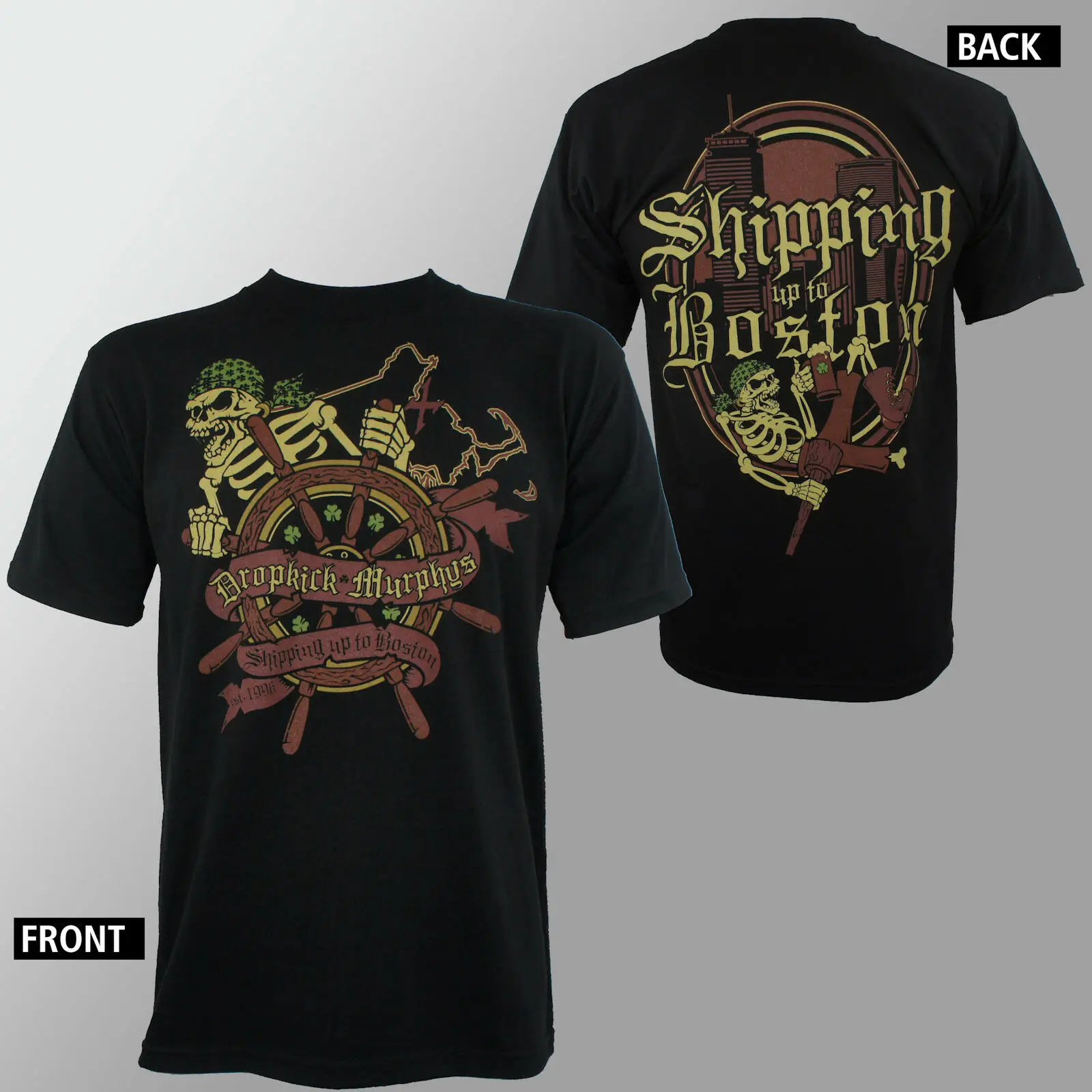 

Authentic Dropkick T Shirt For Men Harajuku Murphys Shipping Up To Boston T-Shirt S M L Xl 2Xl New