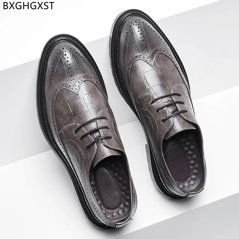 Мужская черная классическая обувь модная брога мужская | Обувь