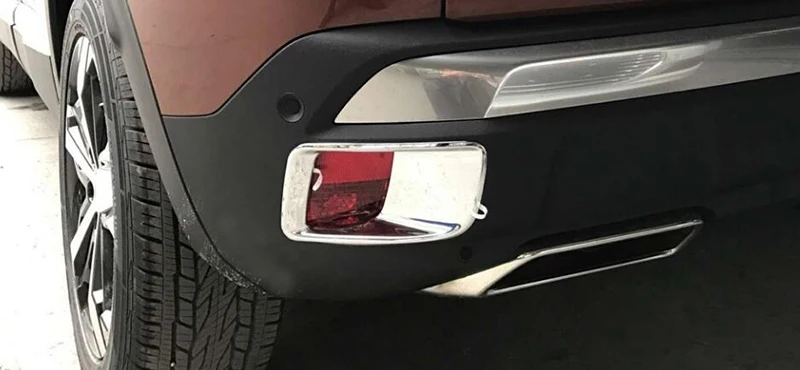 2 шт. ABS хром Задний противотуманный фонарь Крышка лампы подходит для Peugeot 3008 GT 2017