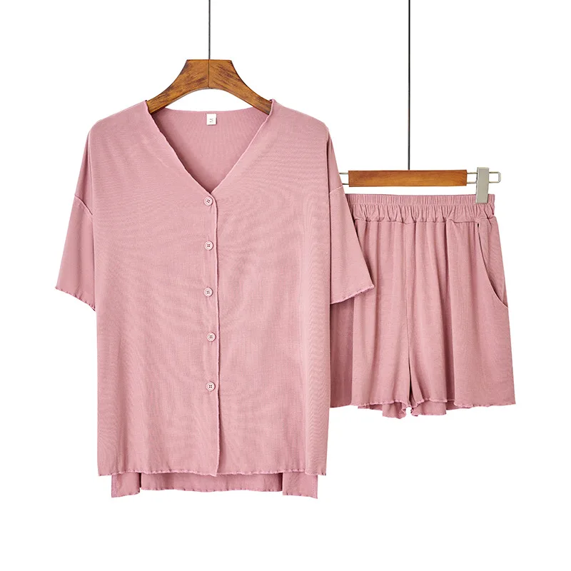 Летняя Удобная пижама из модала с короткими рукавами для отдыха Пижама Mujer