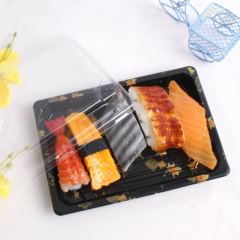 

High Quality Take Away Sushi Container Disposable Blister Plastic Restaurant Lunch Packaging Box Wholesale
