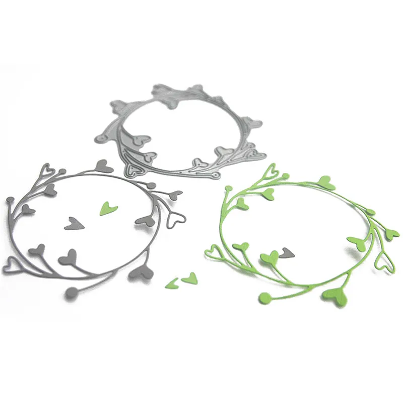 Травяное кольцо венок круг металлическая резка штампы для скрапбукинга новинка