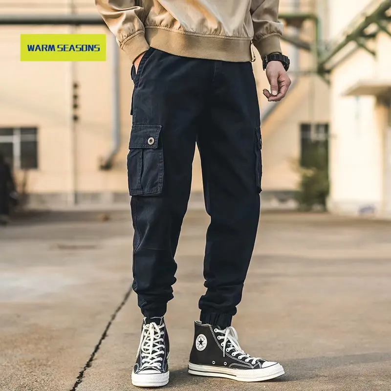 

Black Casual Pants Men Military Tactical Joggers Camouflage Cargo Pants Multi-Pocket Fashions Khaki Army Trousers