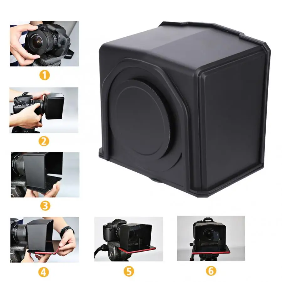 Портативный смартфон Teleprompter для DSLR Youtube интервью с адаптером объектива кольца