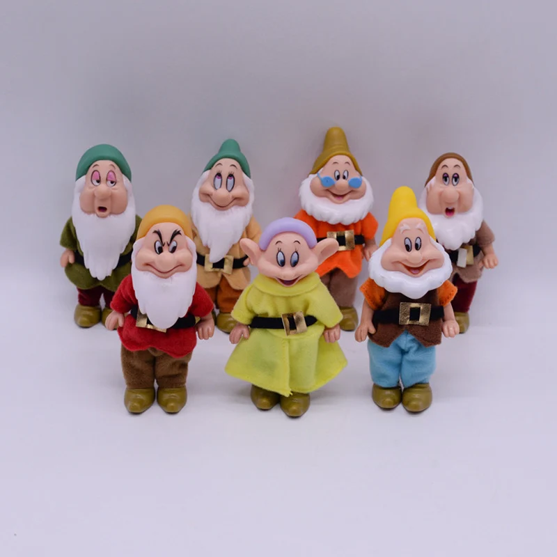 Экшн-Фигурки 7 шт./компл. аниме Белоснежка Принцесса семь карликов игрушки ПВХ