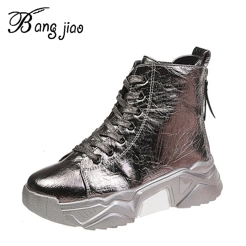 2020 г. осенняя повседневная обувь модные женские ботильоны на толстой высокой