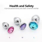 Анальная пробка Металл Нержавеющая гладкая Сталь 3 Размеры съемный с маленьким хвостиком интимные игрушки для женщин Женскиймужской простаты массажный фаллоимитатор