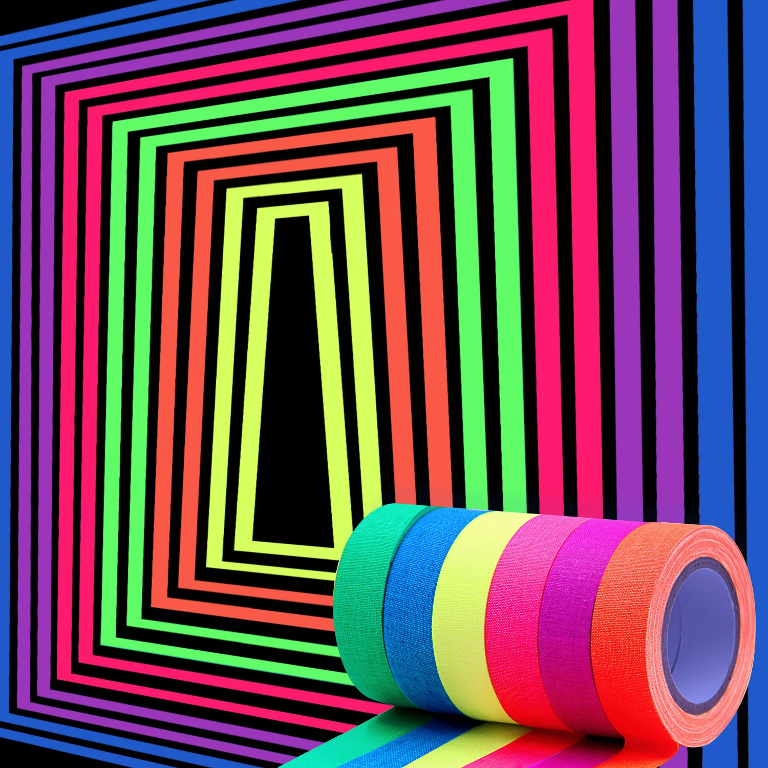 Флюоресцентной лента Neon вечерние Stickters светится в темноте черный светильник флуоресцентные на день рождения светящиеся ленты Свадебные украшения