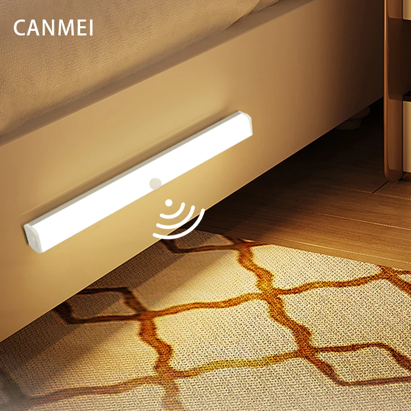 

Wireless Led Night Light Motion Sensor Light USB Rechargeable Night Lamp 12/22/32/52cm Nightlights For Bedroom Kitchen Cabinets