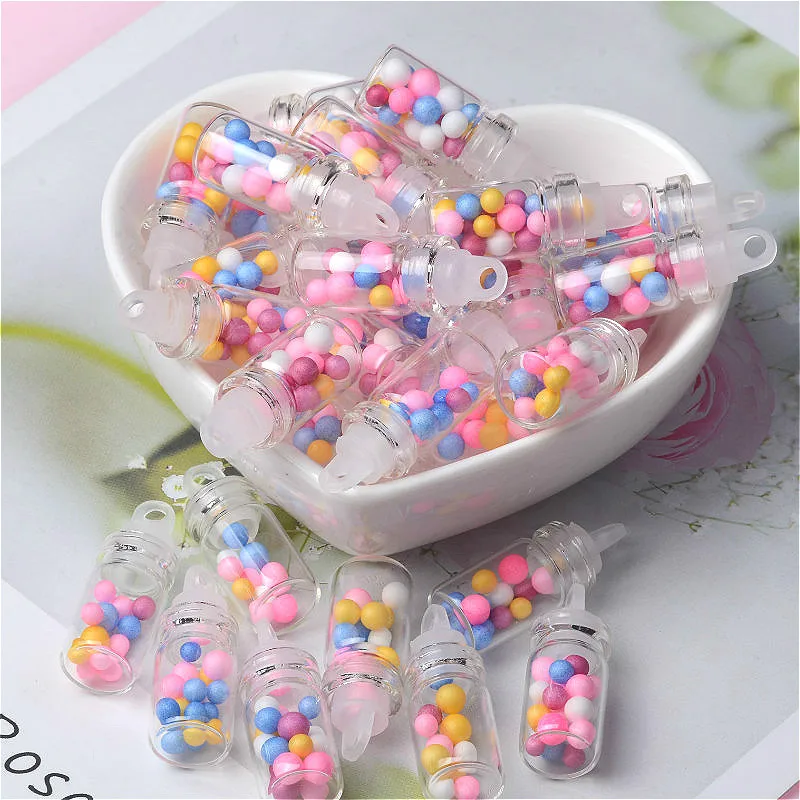 50 шт Мини Дрифт бутылки плоское украшение из смолы цвет DIY ремесло поставки