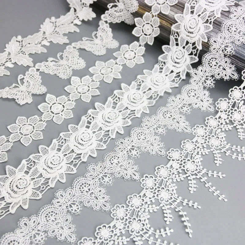 

(1 yards/lot) white Handmade lace lace jewelry patchwork material lace ribbon DIY sewing garment accessories
