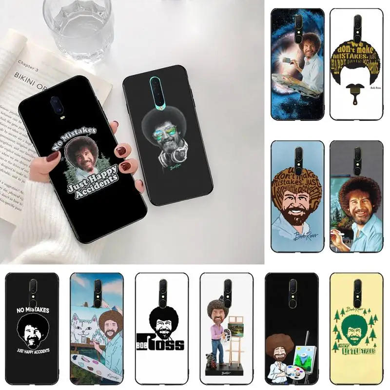 

CUTEWANAN Bob Ross No Mistakes Luxury Phone Case For Oppo A5 A9 2020 A5S Reno2 z Renoace 3pro Realme5Pro