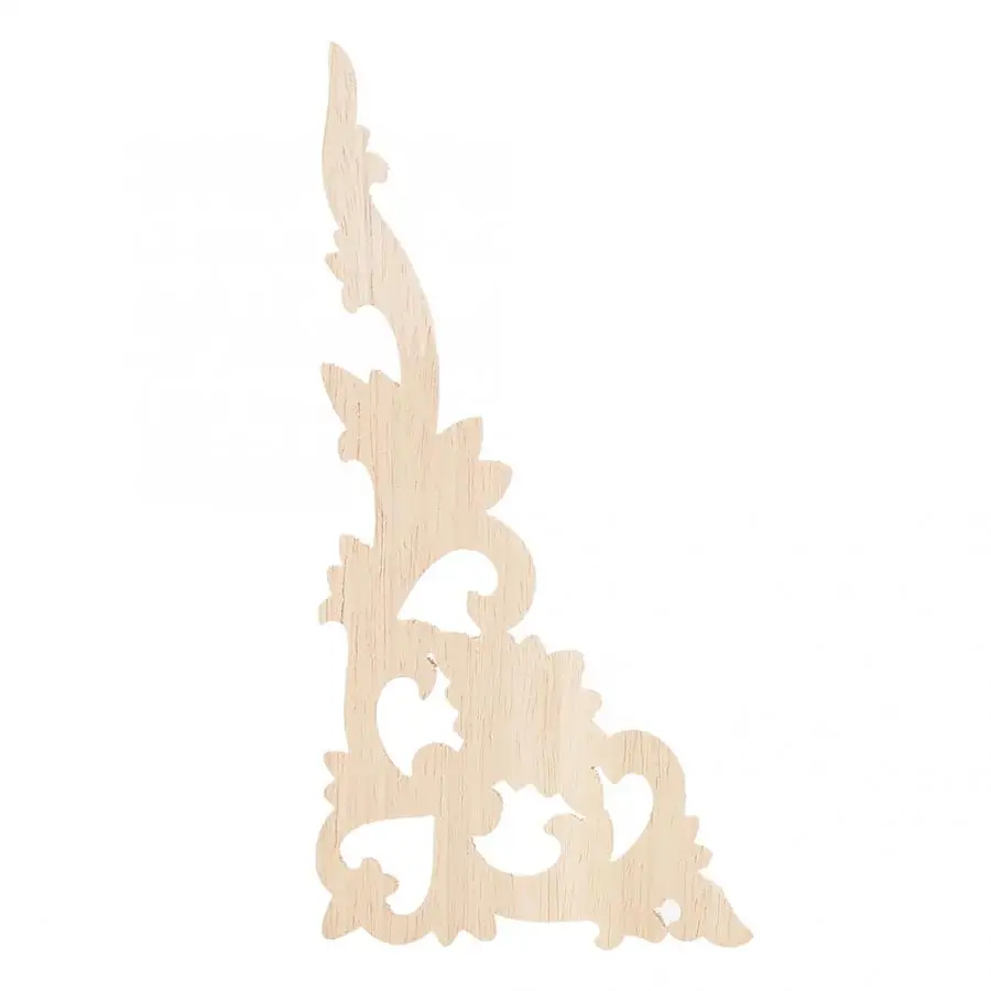 Металлическая резная угловая аппликация из дерева 4 шт. красивое украшение для