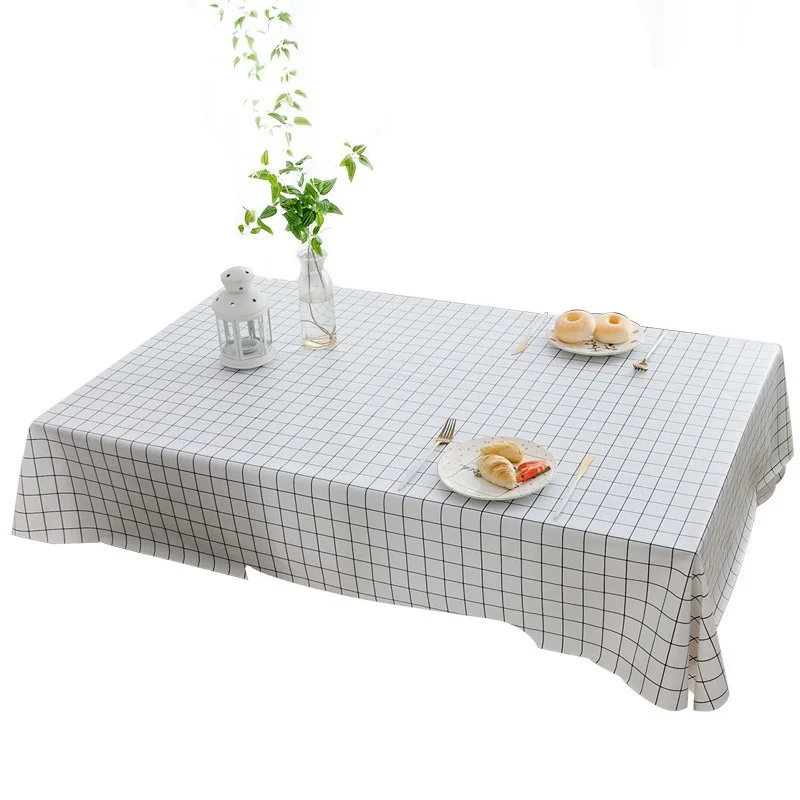 

Woven Table Cloth PVC Waterproof Oilproof Anti-pollution Tablecloth Kitchen Decorative Rectangular Coffee Cuisine Tablecloth Map