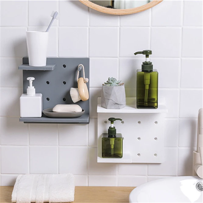 

Креативная искусственная полка без перфорации, настенная подвесная полка для ванной комнаты, органайзер для ванной комнаты, органайзер для...