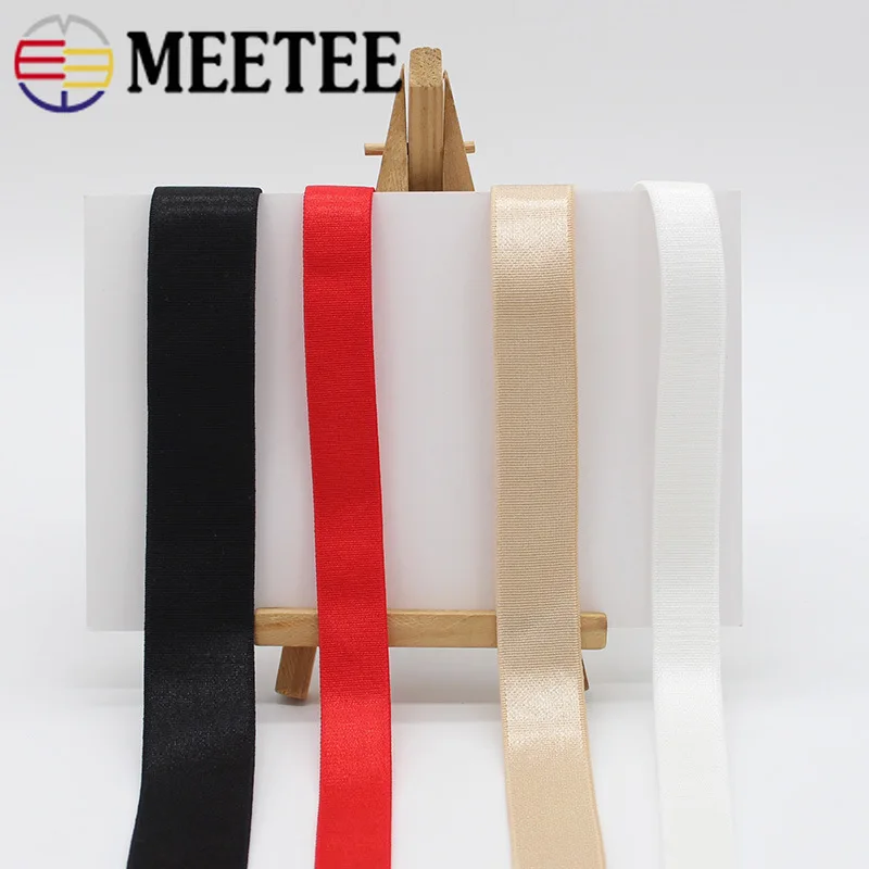 

Meetee 20Meters 10/12/15/20/25mm Nylon Elastic Bands Soft Underwear Strap Bra Swimsuit Belt Rubber Band DIY Sewing Accessories