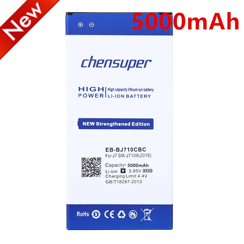 Chensuper 5000 мАч аккумулятор для samsung Galaxy J7 2016 Edition J7108 J7008 J7009 J700F|Аккумуляторы