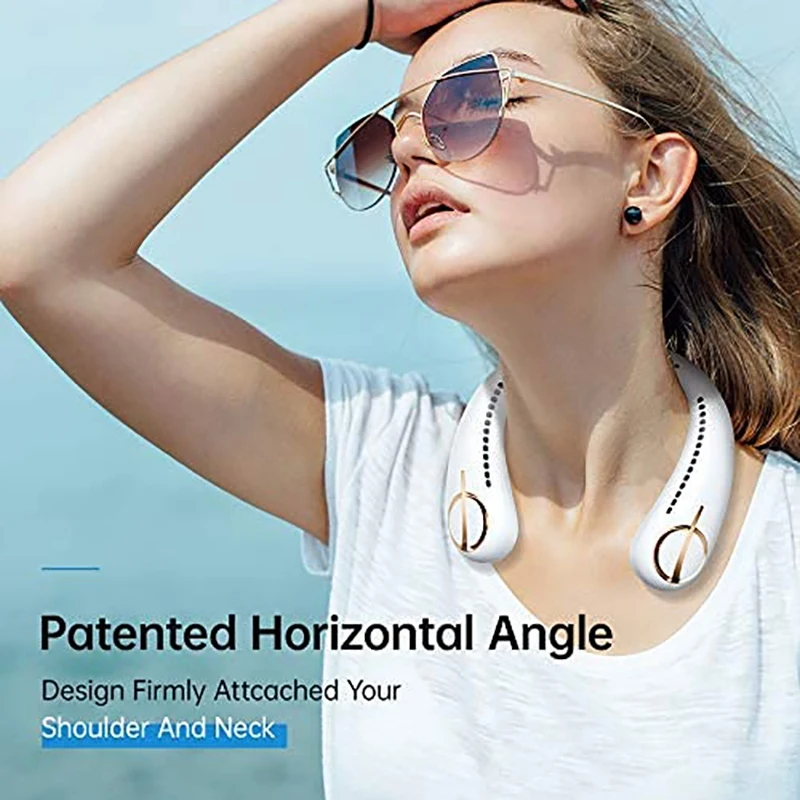 

Portable Neck Fan Negative Ions Neck Fan Hands Free Bladeless Necklace Fan Personal Air Conditioner Cooling Fan