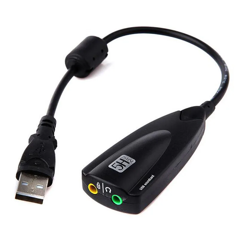 5HV2 7 1 канальный USB с кабелем Звуковая карта Виртуальный канал дорожка аудио