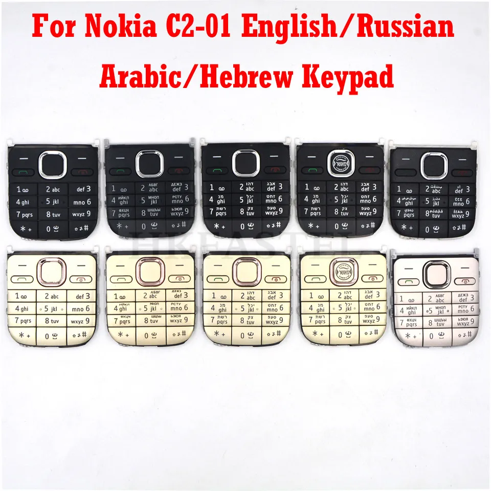 Для Nokia c2 01 новая Оригинальная Φ английская русская Арабская Иврит Клавиатура для