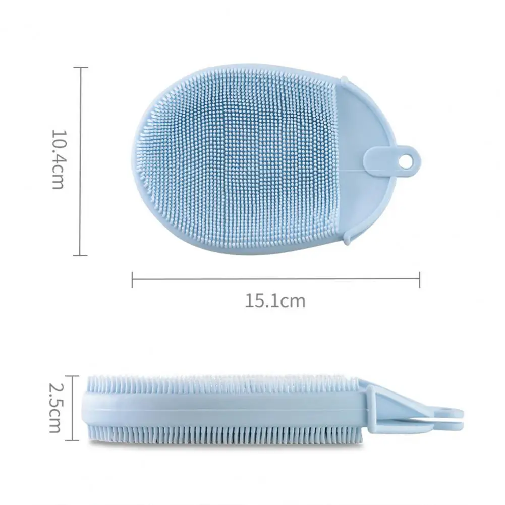

Dishwashing Brush Non-slip Superior Scrubbing TPE Silicone Baby Shower Exfoliating Gloves with Hook for Kitchen