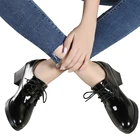 Туфли Ngouxm женские на шнуровке, офисные туфли-лодочки, квадратный каблук, круглый носок, средний каблук