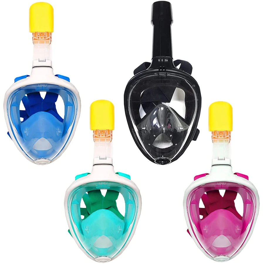 

Underwater Snorkel Full Face Mask Anti Fog Anti Leak Scuba Snorkeling Respiratory Masks Safe Breathing Diving Swimming Equipment