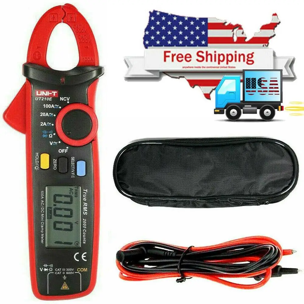 

Токоизмерительные клещи UT210E Pinza Amperimetrica, тестер постоянного/переменного тока, напряжения, VFC, электрические инструменты, Автоматический диа...