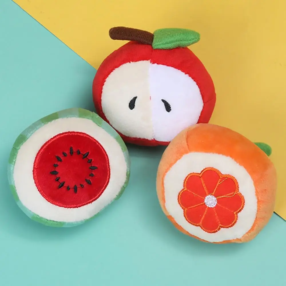 

Игрушка для домашних животных плюшевый вокальный фрукт мультяшный мяч для животных ударопрочная игрушка для собак и кошек товары для домаш...