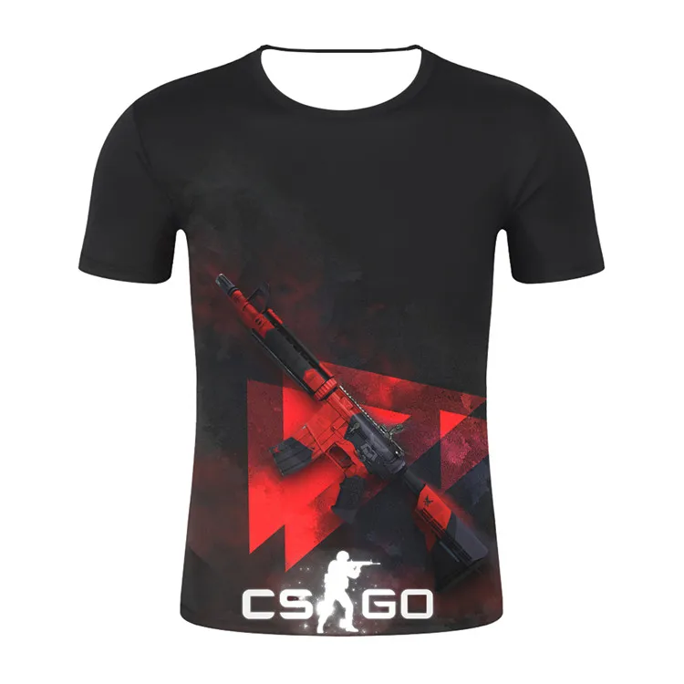 Золотой CS GO футболка для геймеров,, горячая Распродажа, счетчик Страйк, глобальная атака, CSGO, Мужская футболка, высшее качество, брендовая одежда, забавная 3D футболка - Цвет: Золотой