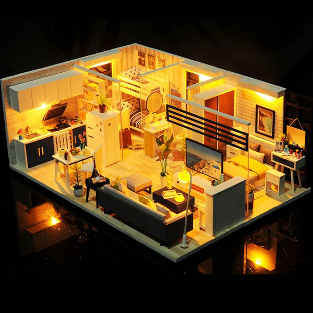 Кукольный домик мебель миниатюрный кукольный сделай сам кинотеатр пазл детские