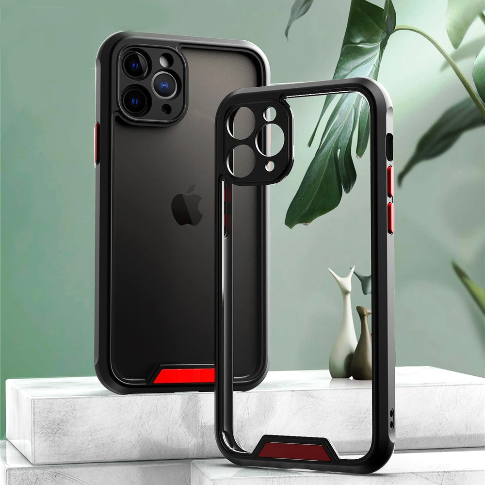 Полная защита камеры противоударный защитный прозрачный чехол для iPhone SE 2020 11 Pro Max