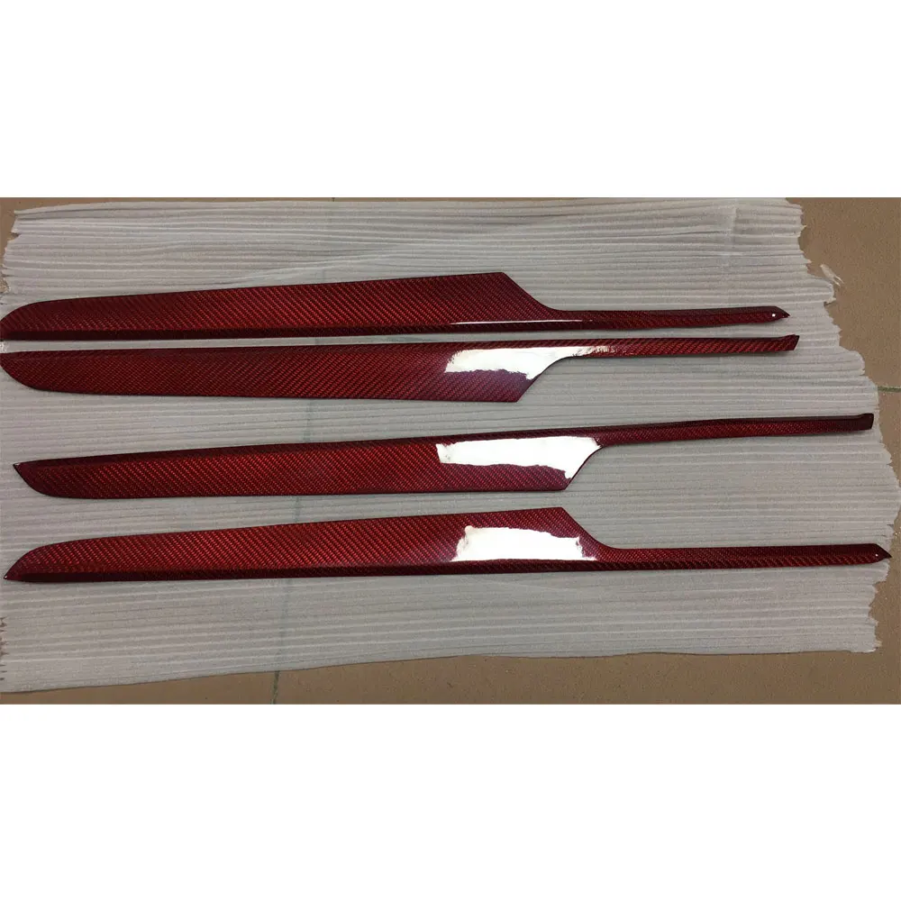 

For Porsche Macan 2014 - 2020 Real Carbon Fiber Car Door Inside Panel Stickers Decoration Cover Car Accessories