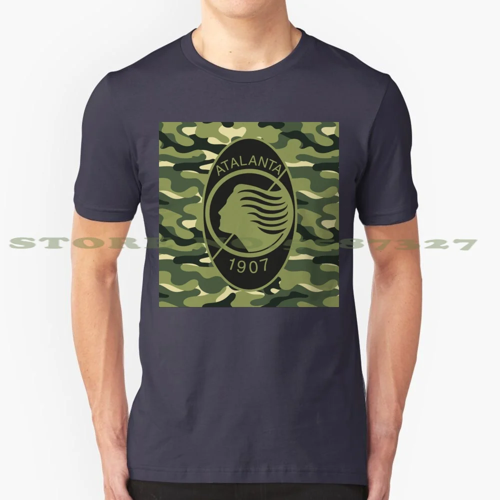 

Atalanta Camouflage Fashion Vintage Tshirt T Shirts Bergamo Football Blue Italy Black Calcium Liaga