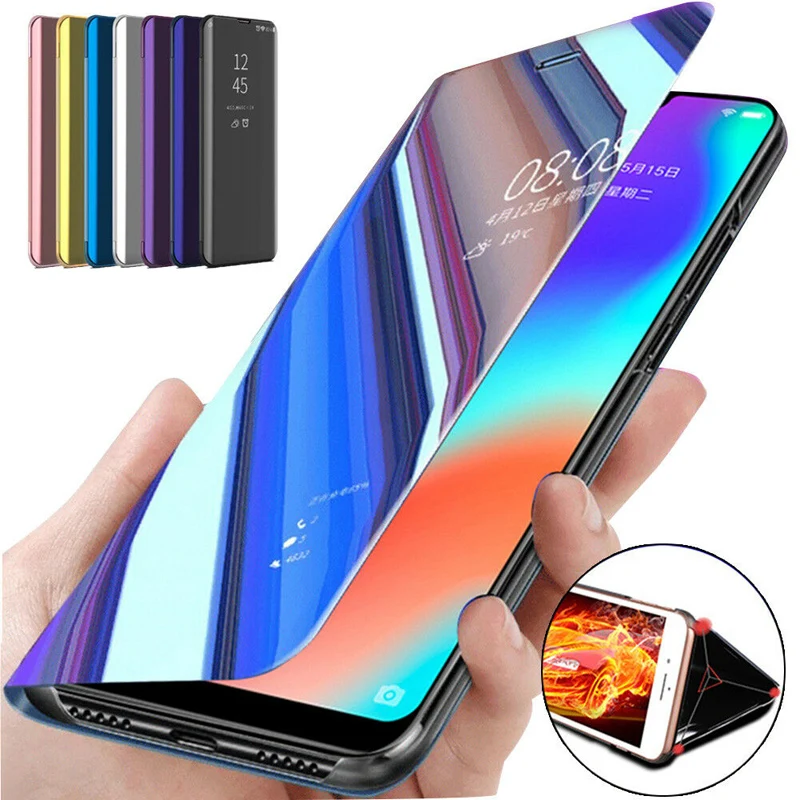 Smart Mirror Flip Case For Samsung Galaxy S10 Lite S9 S8 S7 Edge A8 A9 A7 A5 A6 Plus 2018 A10 A20 A30 A40 A50 A80 A90 A70 Cover |
